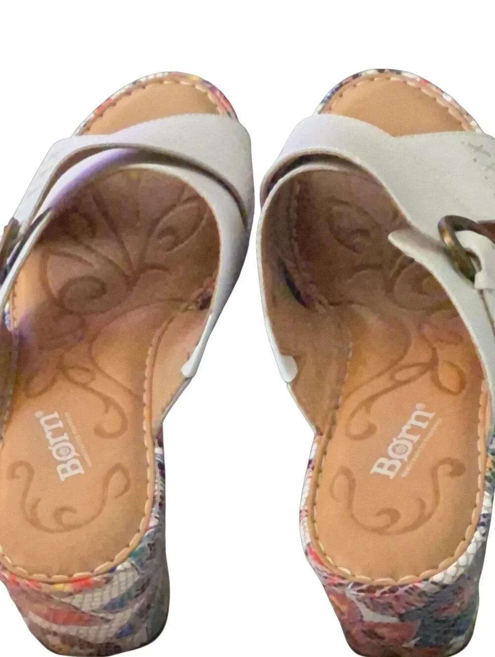 Born "Curstyn" Leather Platforn Sandal Sz 12M - Picture 5 of 8